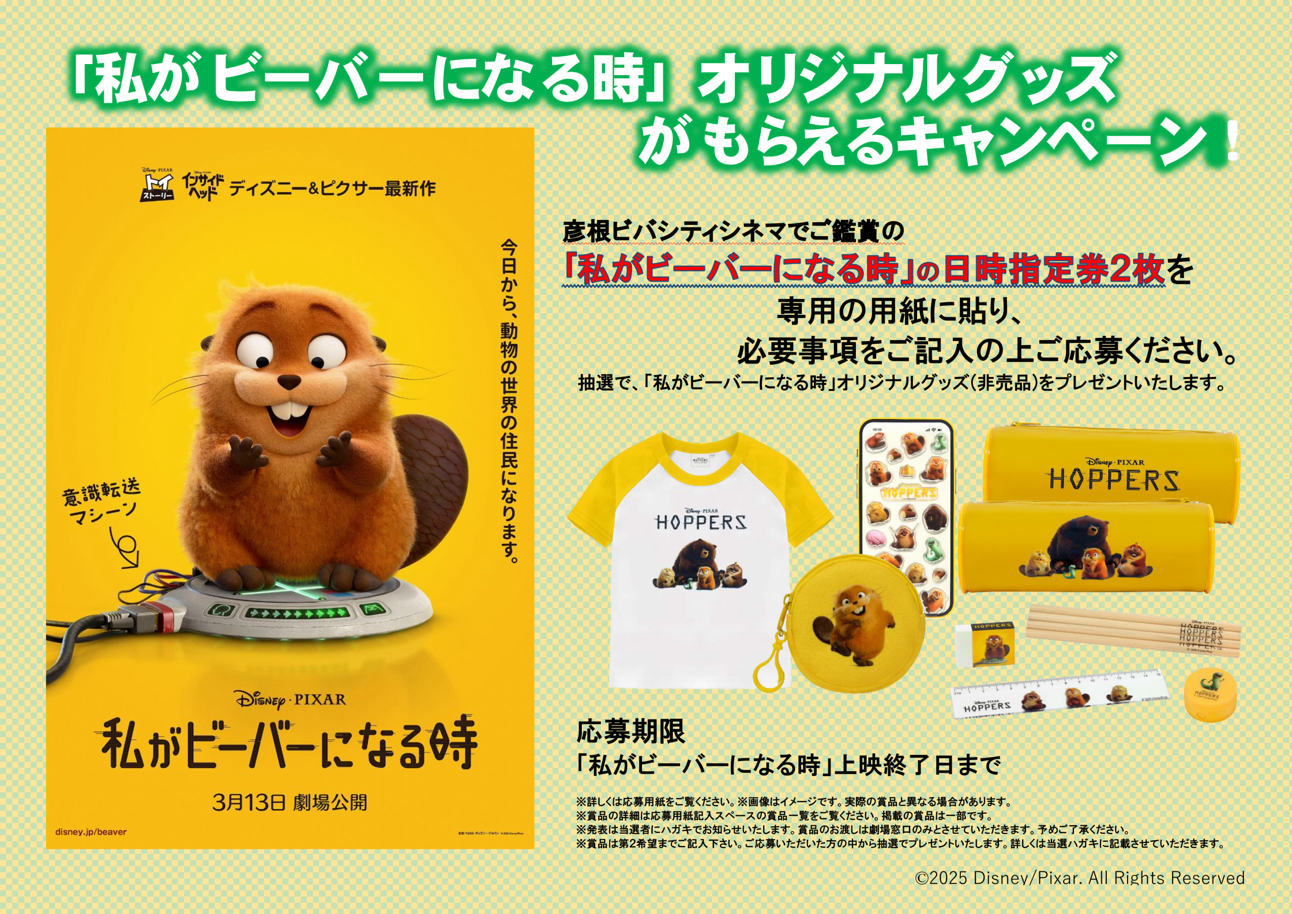 私がビーバーになる時』オリジナルグッズプレゼント | 彦根ビバシティ